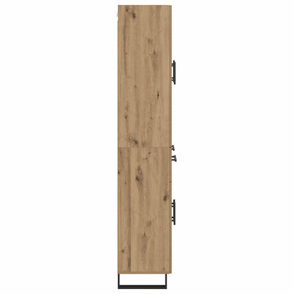 Vysoký Bufet 2 Ks Artisanový Dub 69,5 X 34 X 180 Cm