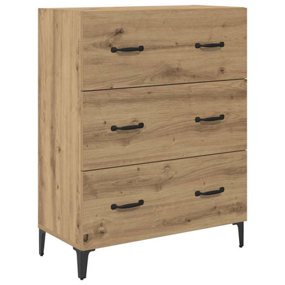 Vysoký Bufet Artisanový Dub 69,5 X 34 X 180 Cm Kompozitní Dřevo