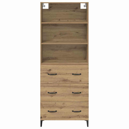 Vysoký Bufet Artisanový Dub 69,5 X 34 X 180 Cm Kompozitní Dřevo