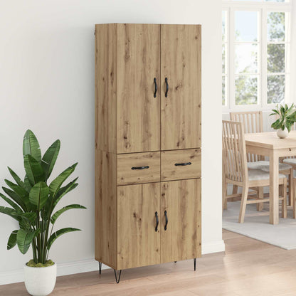 Vysoký Bufet 2 Ks Artisanový Dub 69,5 X 34 X 180 Cm