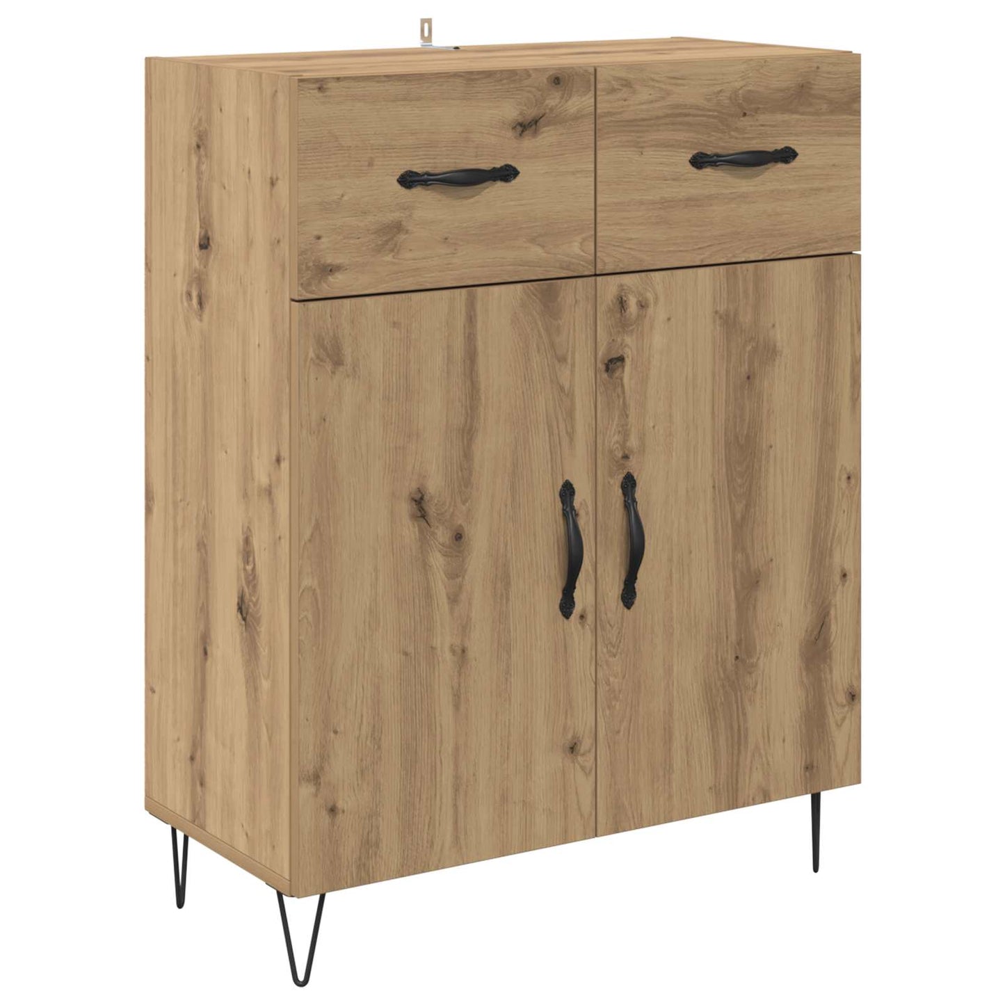 Vysoký Bufet 2 Ks Artisanový Dub 69,5 X 34 X 180 Cm
