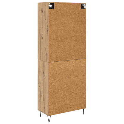 Vysoký Bufet 2 Ks Artisanový Dub 69,5 X 34 X 180 Cm