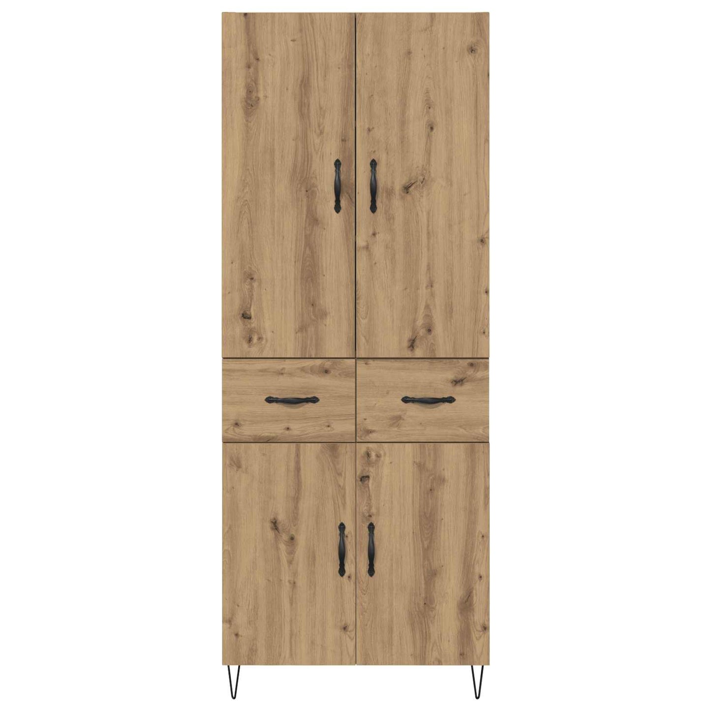 Vysoký Bufet 2 Ks Artisanový Dub 69,5 X 34 X 180 Cm