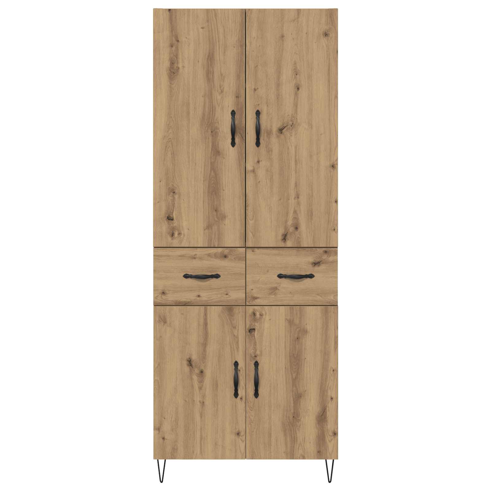 Vysoký Bufet 2 Ks Artisanový Dub 69,5 X 34 X 180 Cm