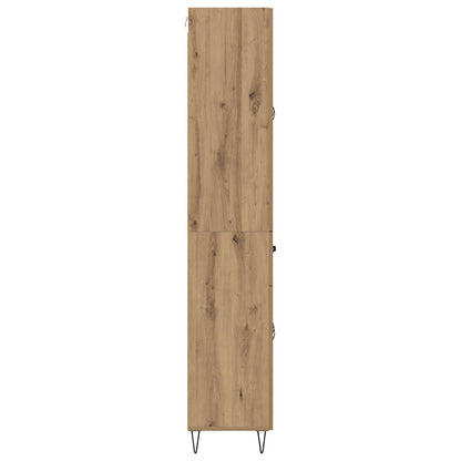 Vysoký Bufet 2 Ks Artisanový Dub 69,5 X 34 X 180 Cm