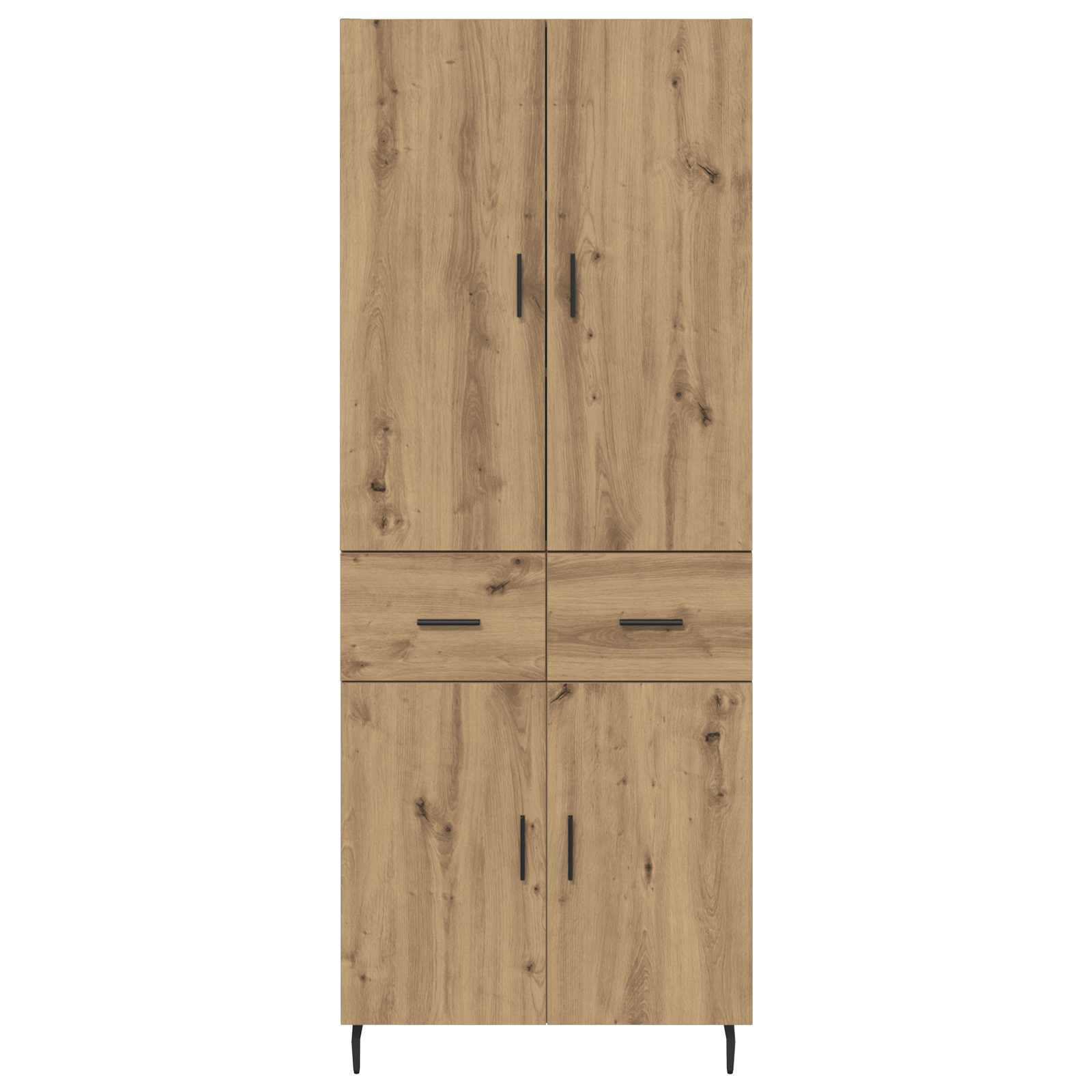 Vysoký Bufet 2 Ks Artisanový Dub 69,5 X 34 X 180 Cm