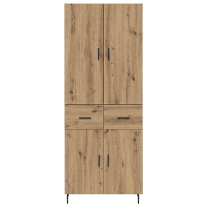 Vysoký Bufet 2 Ks Artisanový Dub 69,5 X 34 X 180 Cm