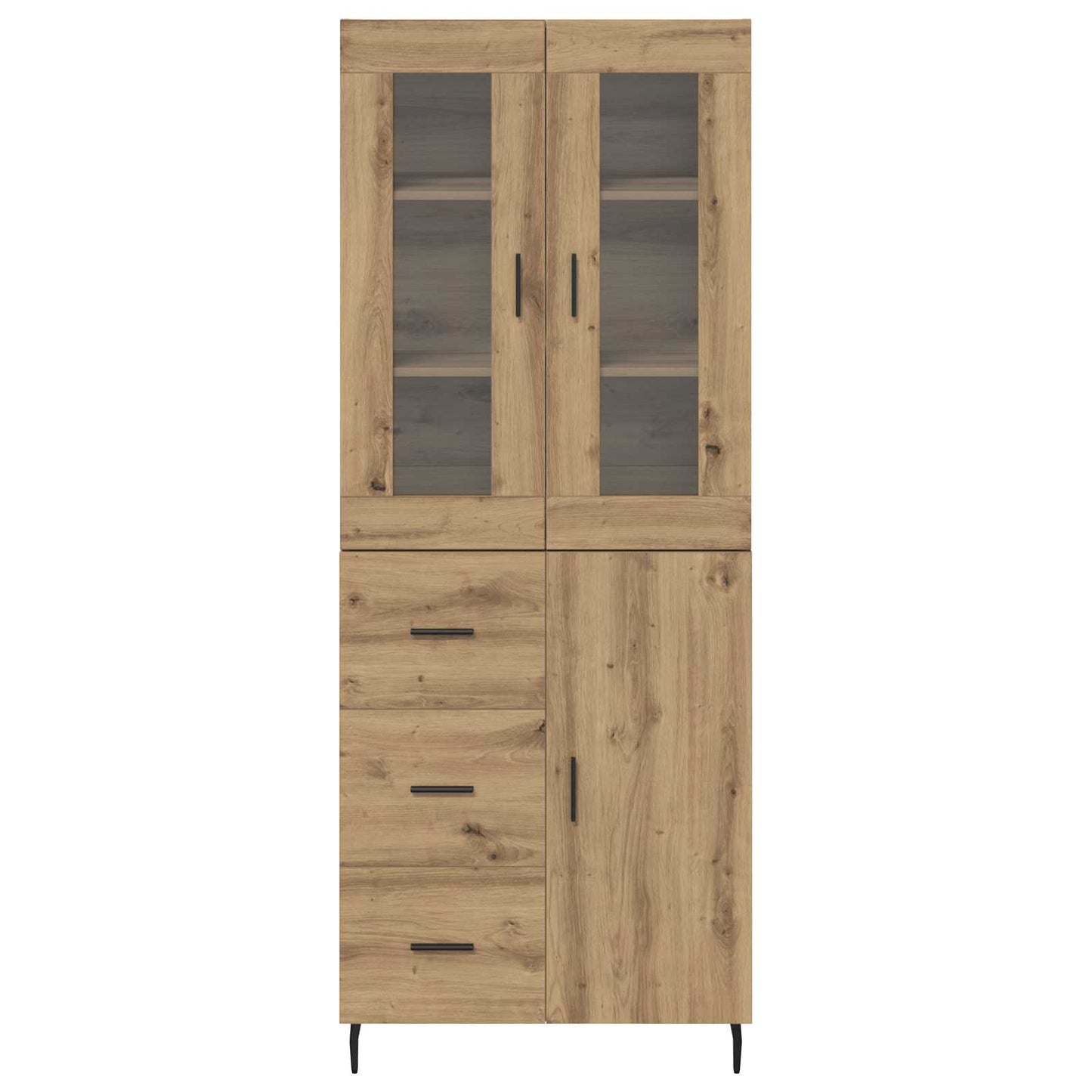 Vysoký Bufet 2 Ks Artisanový Dub 69,5 X 34 X 180 Cm