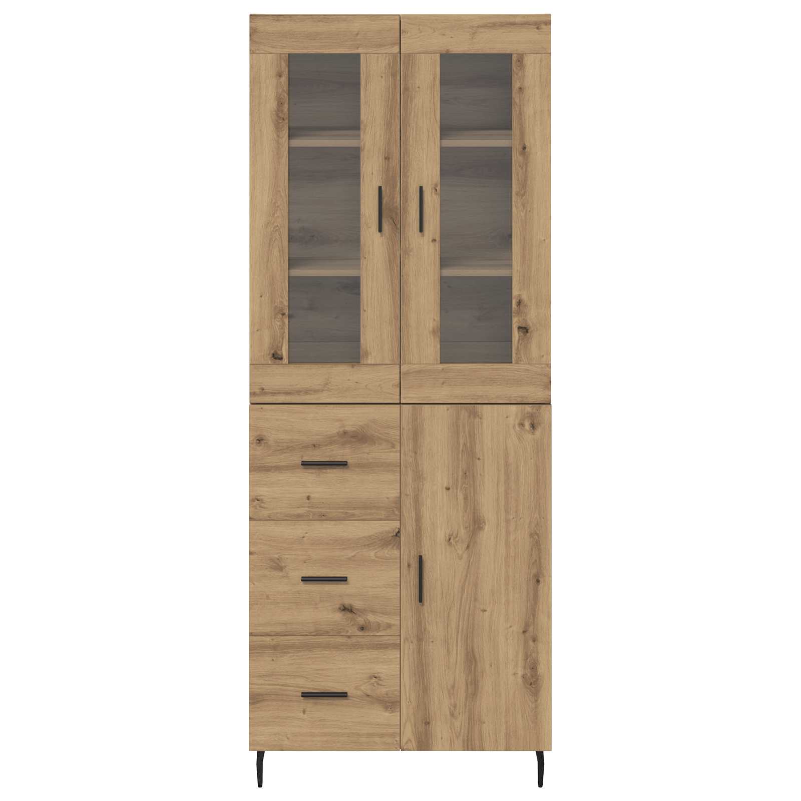 Vysoký Bufet 2 Ks Artisanový Dub 69,5 X 34 X 180 Cm