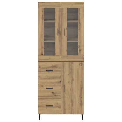 Vysoký Bufet 2 Ks Artisanový Dub 69,5 X 34 X 180 Cm