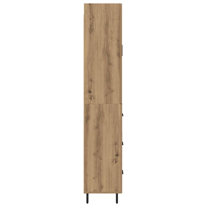 Vysoký Bufet 2 Ks Artisanový Dub 69,5 X 34 X 180 Cm
