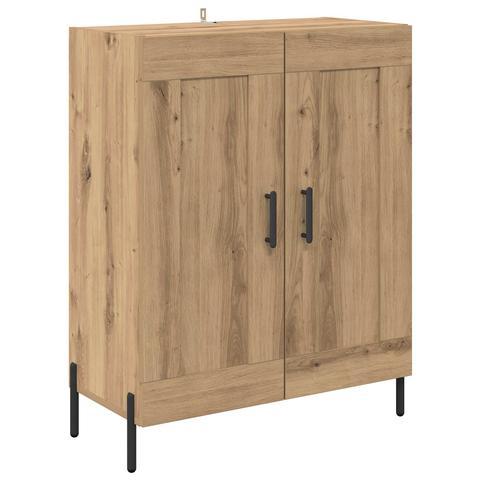 Vysoký Bufet Artisanový Dub 69,5 X 34 X 180 Cm Kompozitní Dřevo