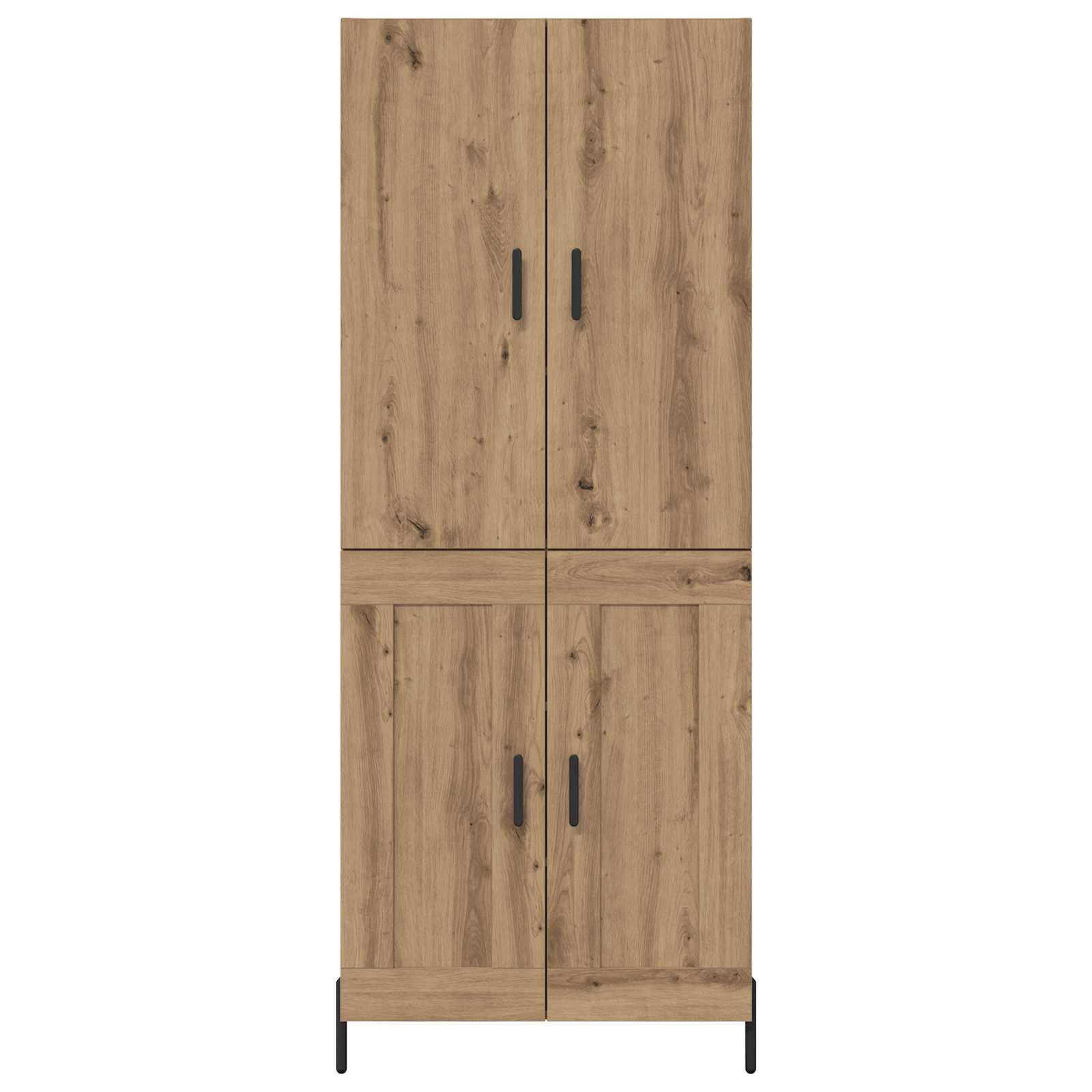 Vysoký Bufet Artisanový Dub 69,5 X 34 X 180 Cm Kompozitní Dřevo
