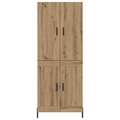 Vysoký Bufet Artisanový Dub 69,5 X 34 X 180 Cm Kompozitní Dřevo