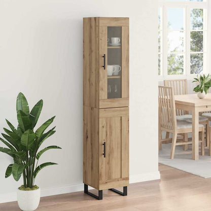 Vysoký Bufet Artisanový Dub 34,5 X 34 X 180 Cm Kompozitní Dřevo