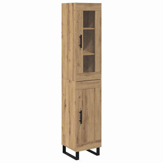 Vysoký Bufet Artisanový Dub 34,5 X 34 X 180 Cm Kompozitní Dřevo