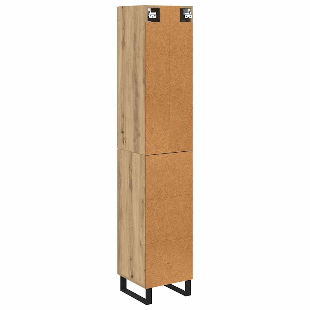 Vysoký Bufet Artisanový Dub 34,5 X 34 X 180 Cm Kompozitní Dřevo