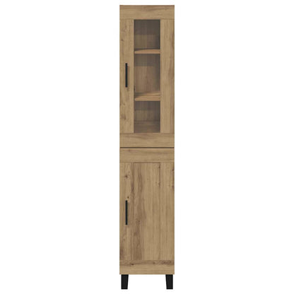 Vysoký Bufet Artisanový Dub 34,5 X 34 X 180 Cm Kompozitní Dřevo