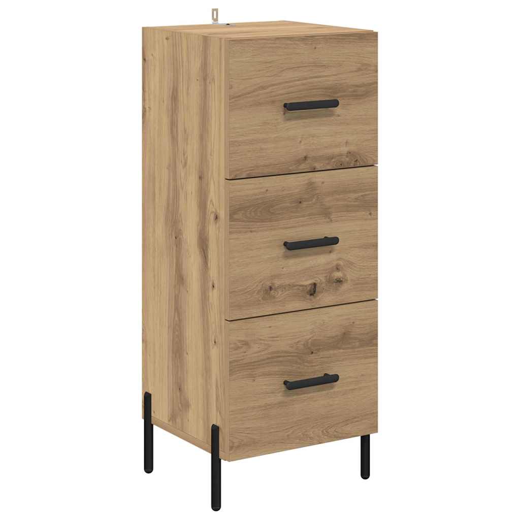 Vysoký Bufet Artisanový Dub 34,5 X 34 X 180 Cm Kompozitní Dřevo