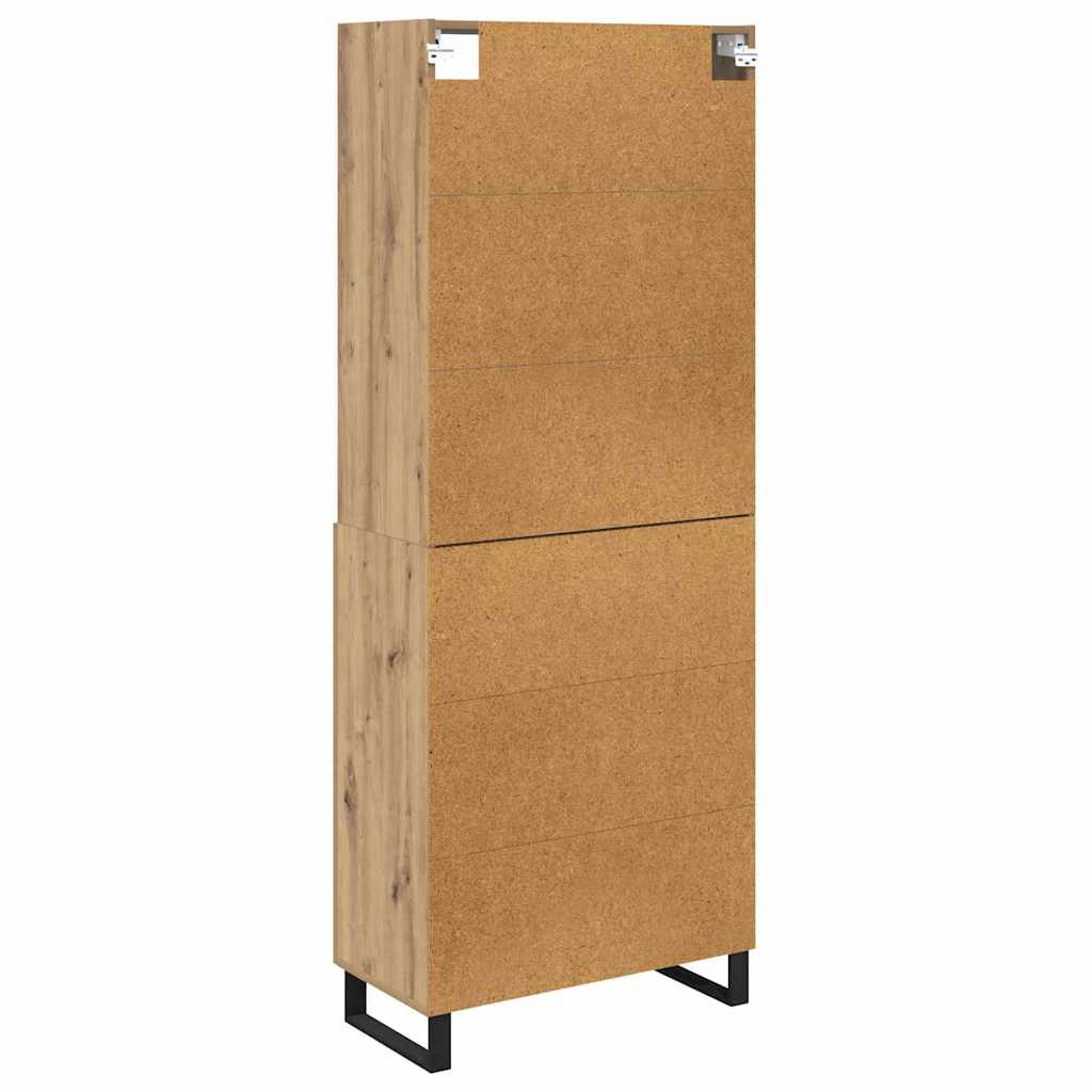 Vysoký Bufet 2 Ks Artisanový Dub 69,5 X 34 X 180 Cm
