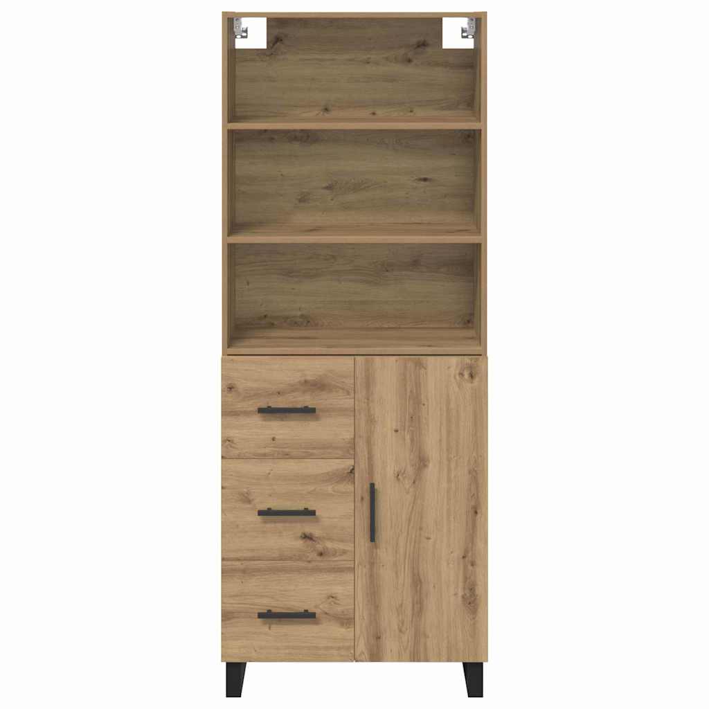 Vysoký Bufet 2 Ks Artisanový Dub 69,5 X 34 X 180 Cm