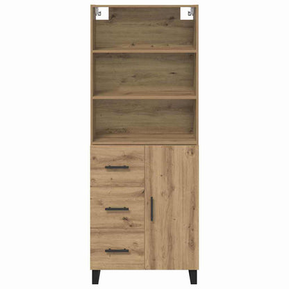 Vysoký Bufet 2 Ks Artisanový Dub 69,5 X 34 X 180 Cm