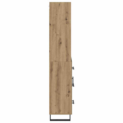 Vysoký Bufet 2 Ks Artisanový Dub 69,5 X 34 X 180 Cm