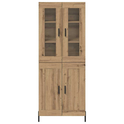 Vysoký Bufet Artisanový Dub 69,5 X 34 X 180 Cm Kompozitní Dřevo