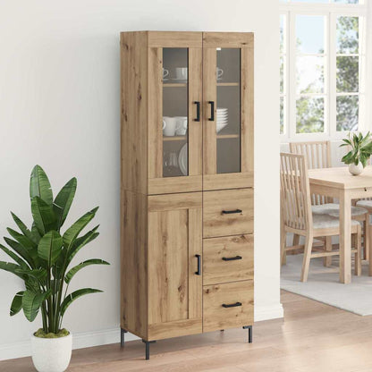 Vysoký Bufet 2 Ks Artisanový Dub 69,5 X 34 X 180 Cm