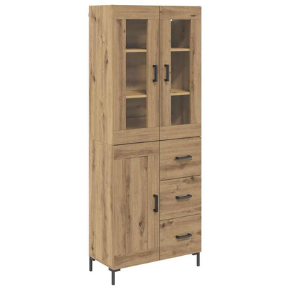 Vysoký Bufet 2 Ks Artisanový Dub 69,5 X 34 X 180 Cm