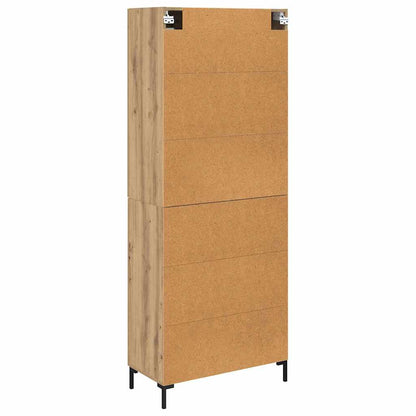 Vysoký Bufet 2 Ks Artisanový Dub 69,5 X 34 X 180 Cm