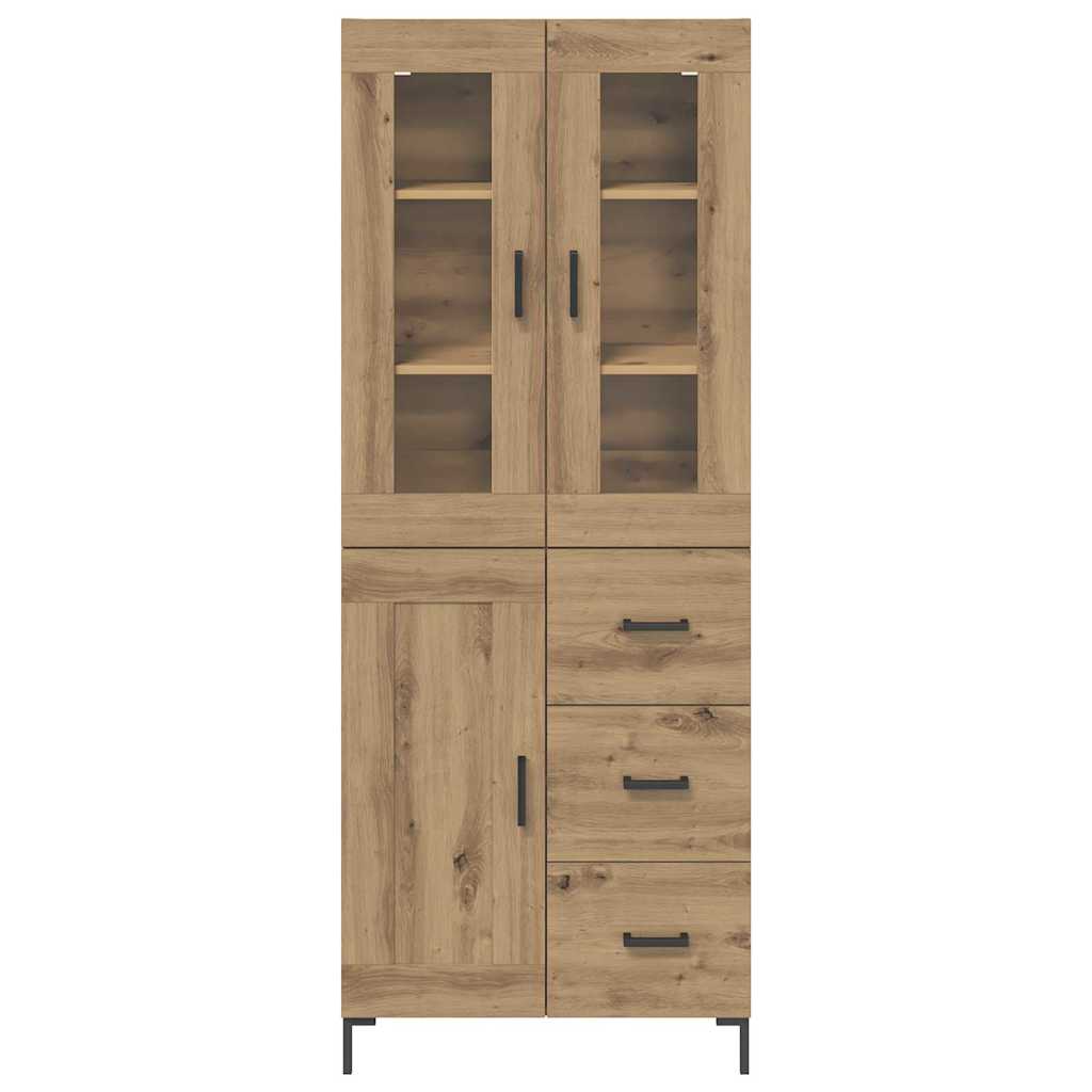 Vysoký Bufet 2 Ks Artisanový Dub 69,5 X 34 X 180 Cm