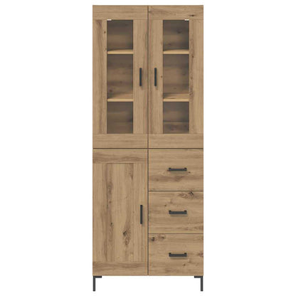 Vysoký Bufet 2 Ks Artisanový Dub 69,5 X 34 X 180 Cm