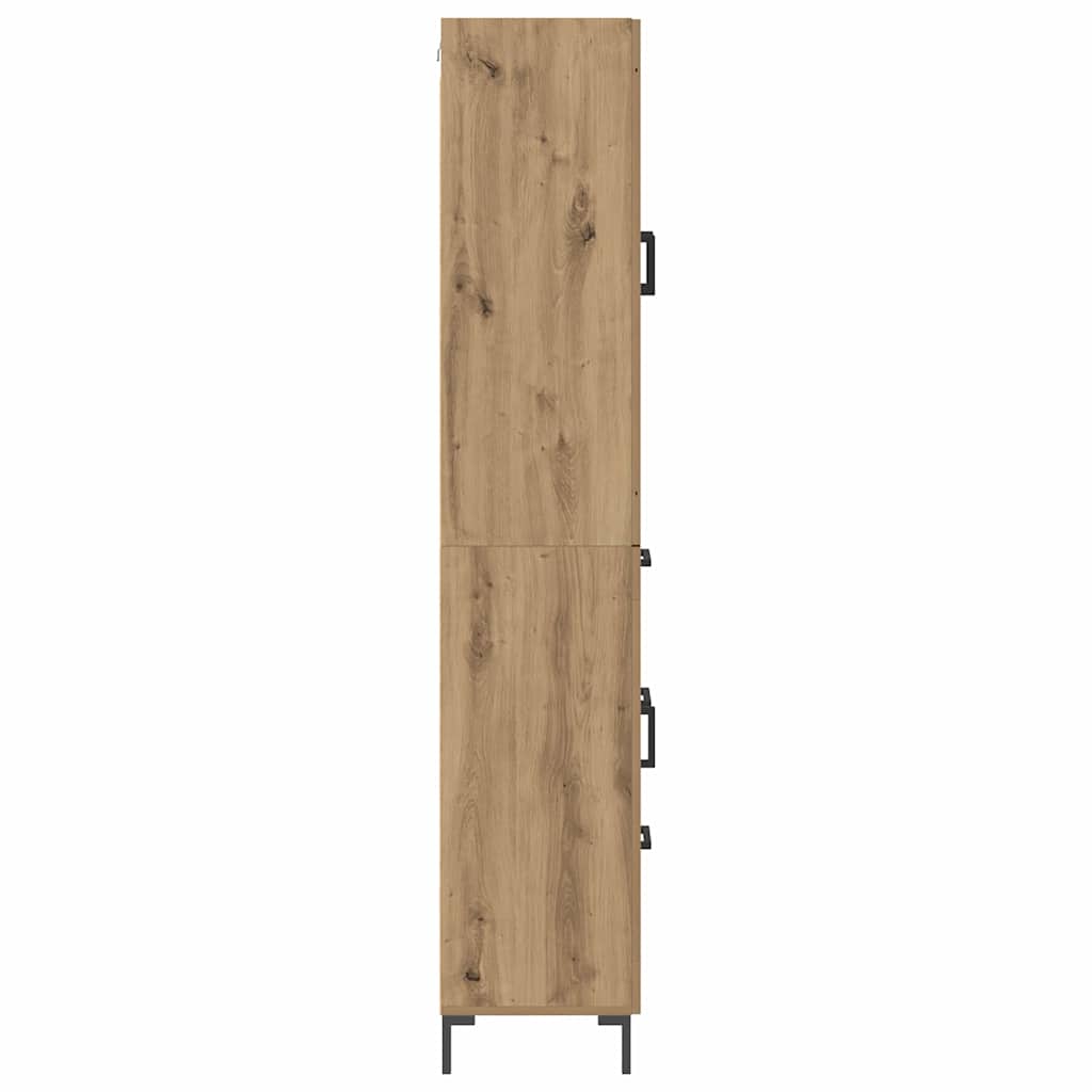 Vysoký Bufet 2 Ks Artisanový Dub 69,5 X 34 X 180 Cm