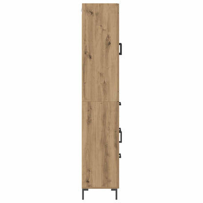 Vysoký Bufet 2 Ks Artisanový Dub 69,5 X 34 X 180 Cm