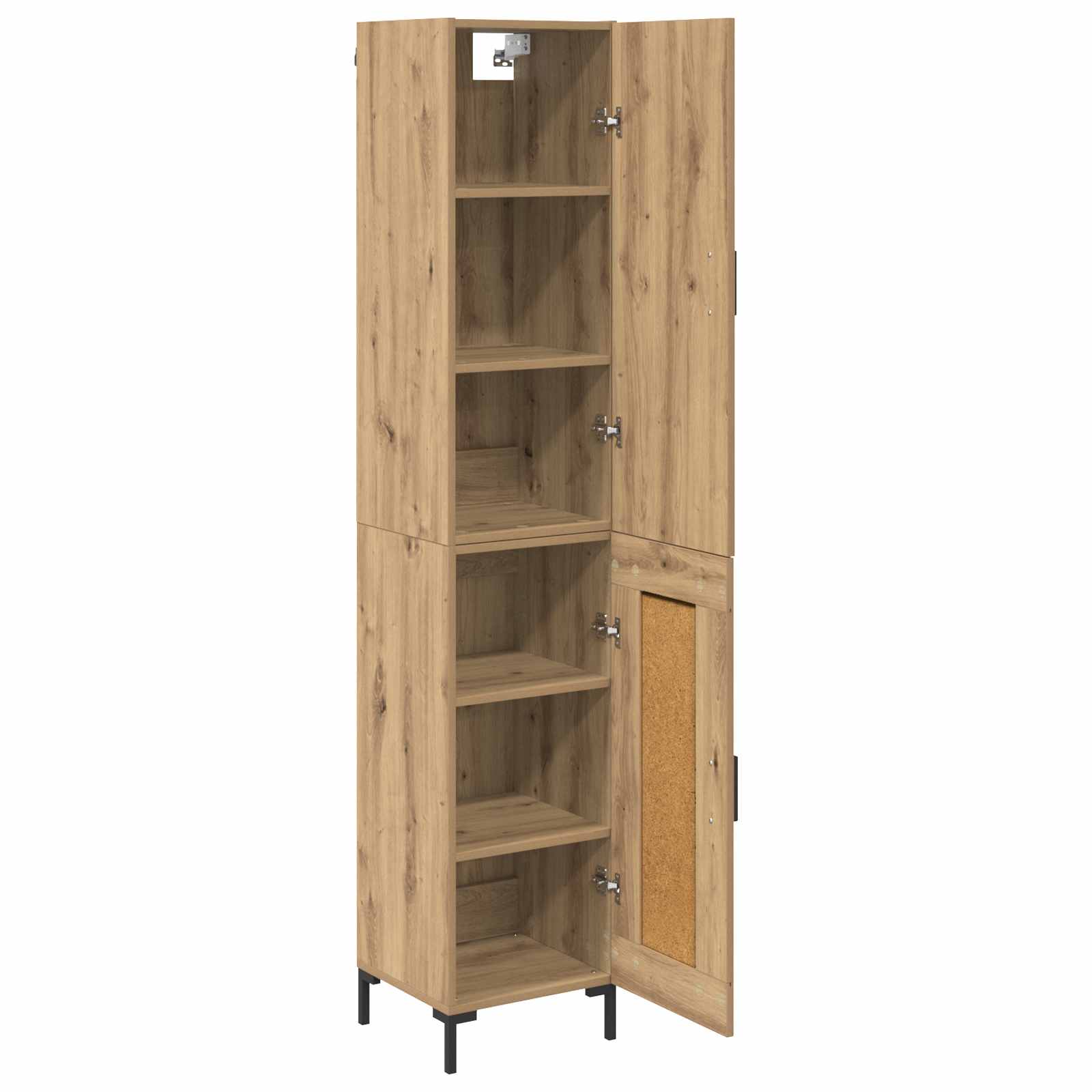 Vysoký Bufet Artisanový Dub 34,5 X 34 X 180 Cm Kompozitní Dřevo