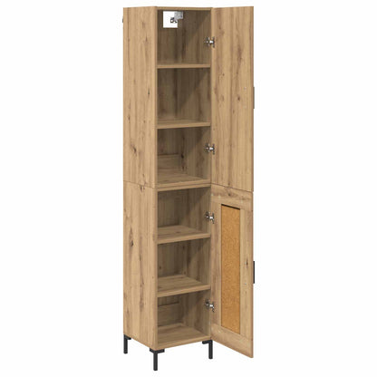 Vysoký Bufet Artisanový Dub 34,5 X 34 X 180 Cm Kompozitní Dřevo