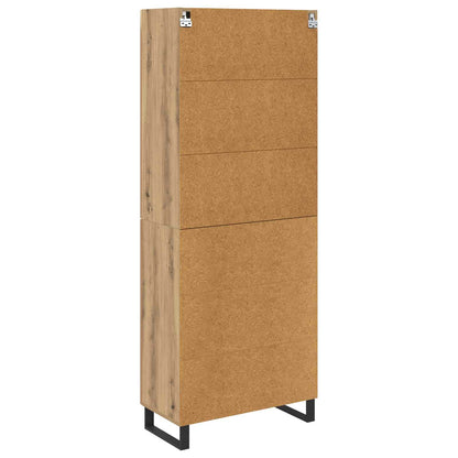 Vysoký Bufet 2 Ks Artisanový Dub 69,5 X 34 X 180 Cm