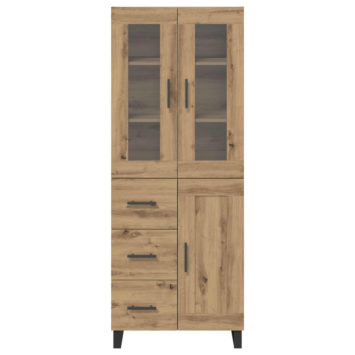 Vysoký Bufet 2 Ks Artisanový Dub 69,5 X 34 X 180 Cm
