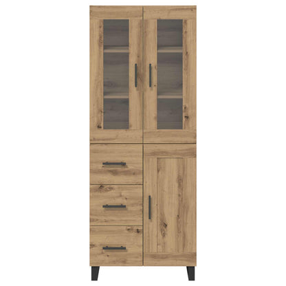 Vysoký Bufet 2 Ks Artisanový Dub 69,5 X 34 X 180 Cm