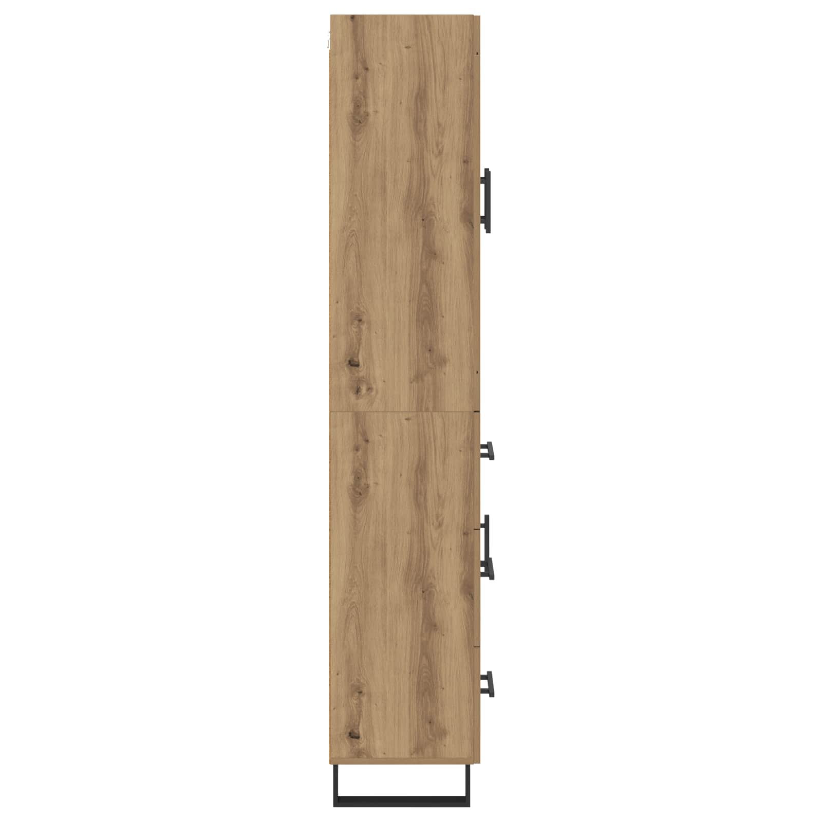 Vysoký Bufet 2 Ks Artisanový Dub 69,5 X 34 X 180 Cm