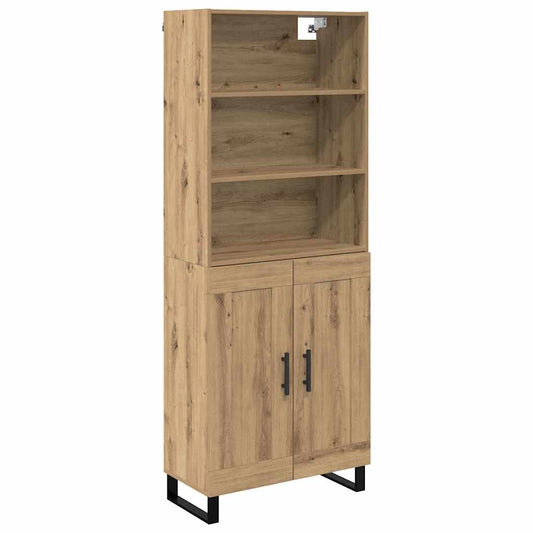 Vysoký Bufet 2 Ks Artisanový Dub 69,5 X 34 X 180 Cm