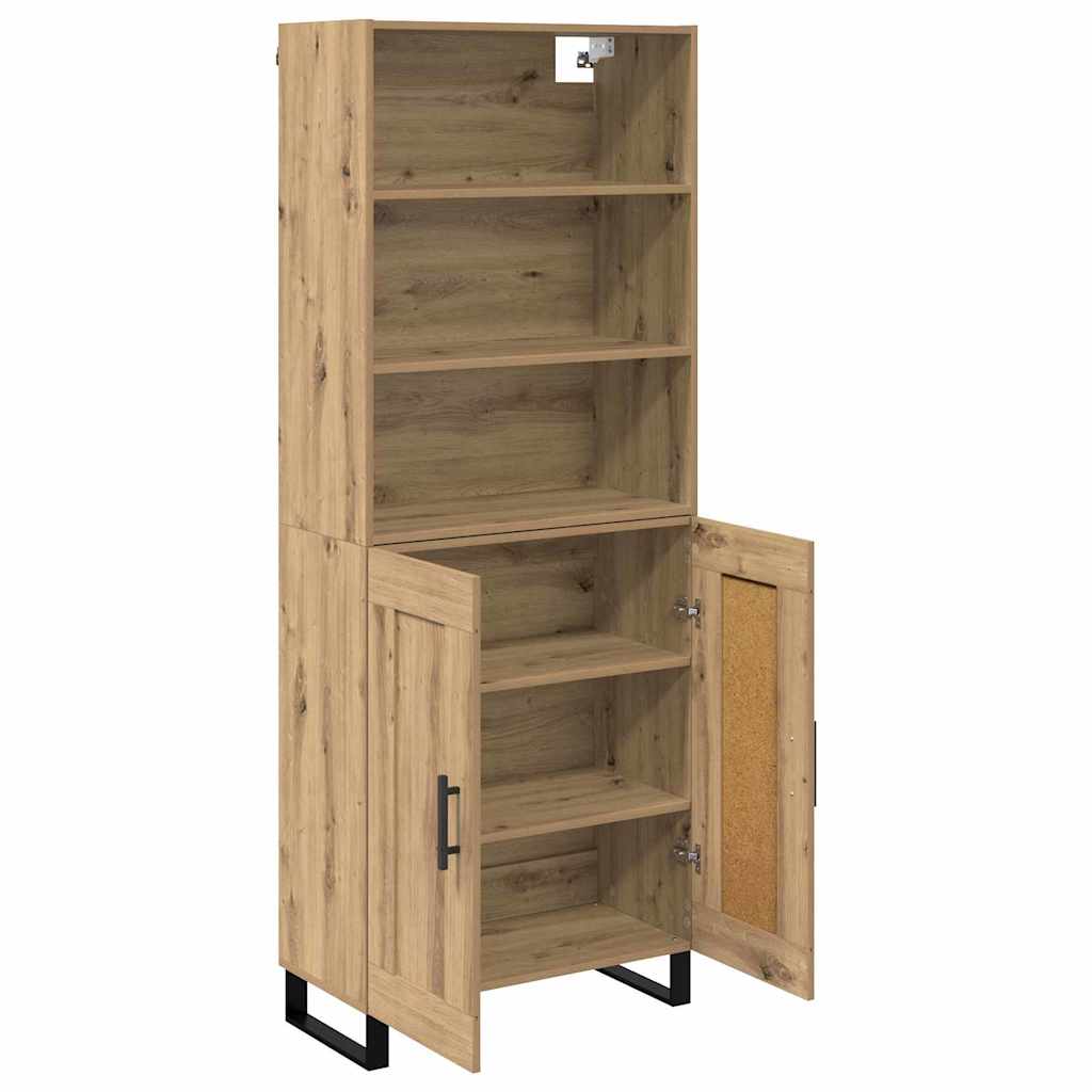 Vysoký Bufet 2 Ks Artisanový Dub 69,5 X 34 X 180 Cm