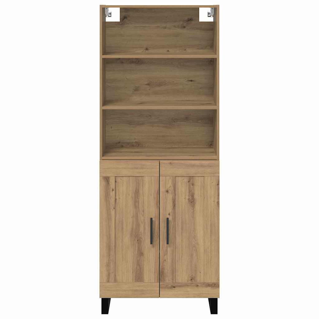 Vysoký Bufet 2 Ks Artisanový Dub 69,5 X 34 X 180 Cm