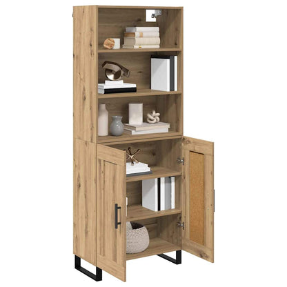 Vysoký Bufet 2 Ks Artisanový Dub 69,5 X 34 X 180 Cm