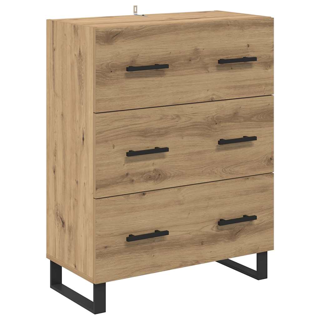 Vysoký Bufet 2 Ks Artisanový Dub 69,5 X 34 X 180 Cm