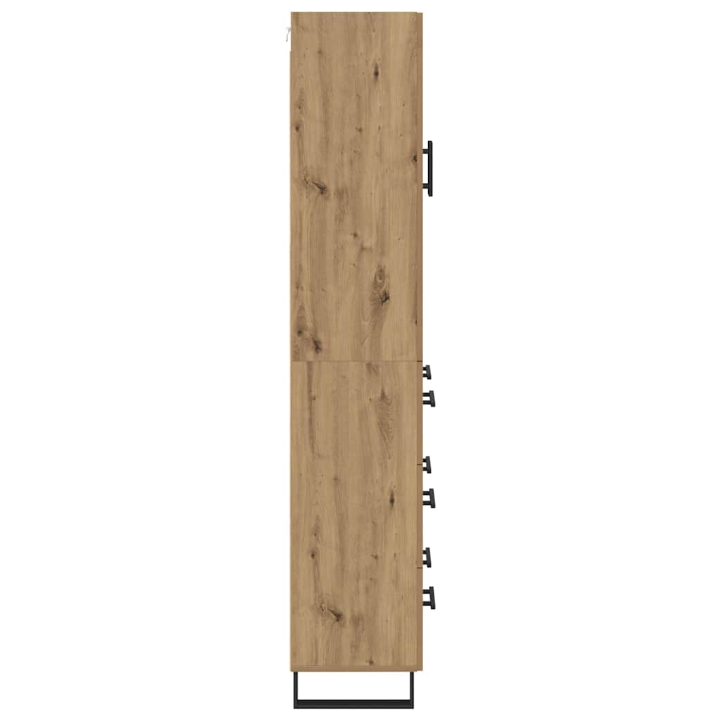 Vysoký Bufet 2 Ks Artisanový Dub 69,5 X 34 X 180 Cm