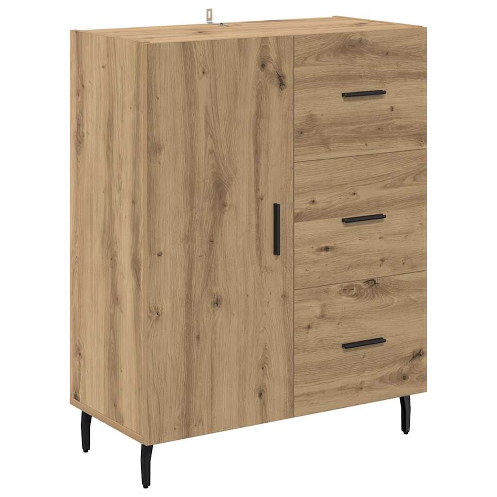 Vysoký Bufet 2 Ks Artisanový Dub 69,5 X 34 X 180 Cm