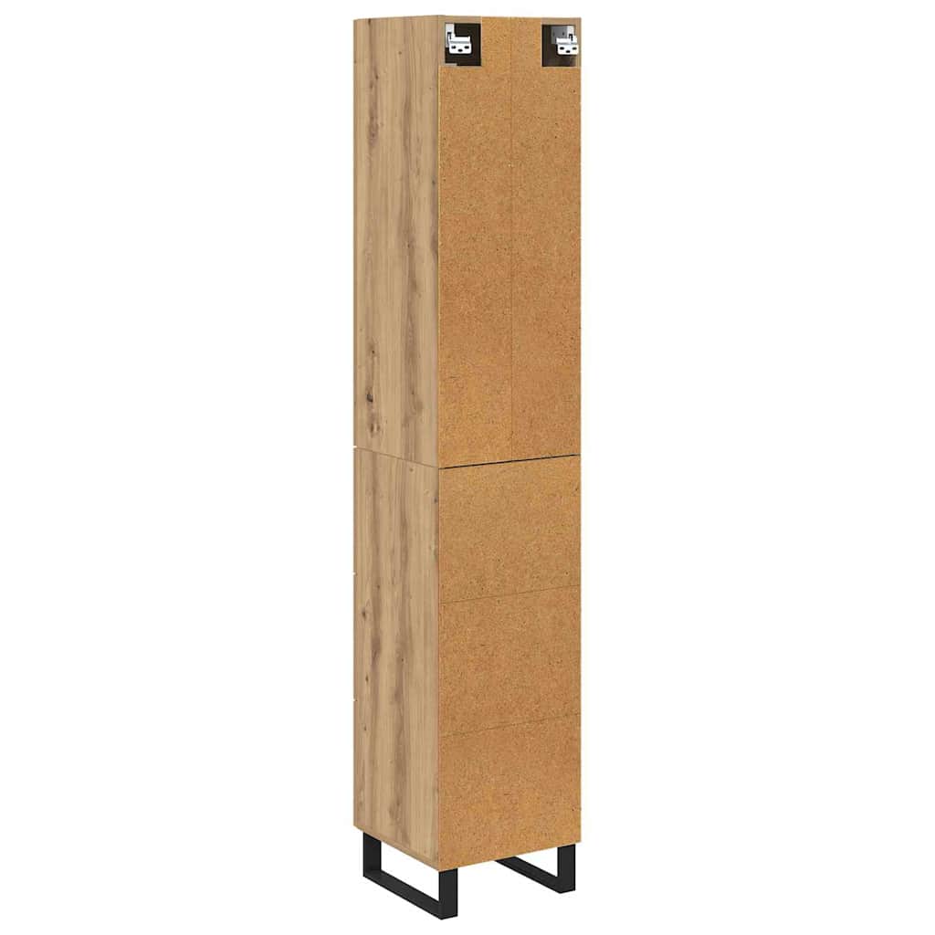 Vysoký Bufet Artisanový Dub 34,5 X 34 X 180 Cm Kompozitní Dřevo