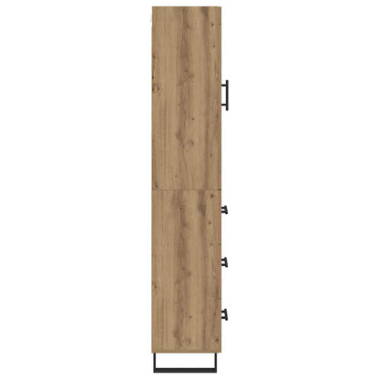 Vysoký Bufet Artisanový Dub 34,5 X 34 X 180 Cm Kompozitní Dřevo